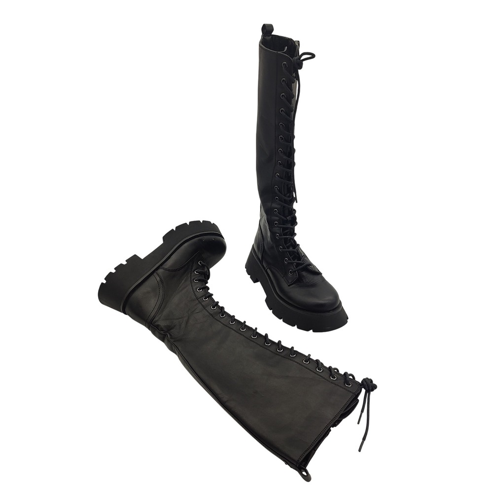 Circus by Sam Edelman Womens Goth Punk Combat Boots 7.5 Black Lilah Platform Lug